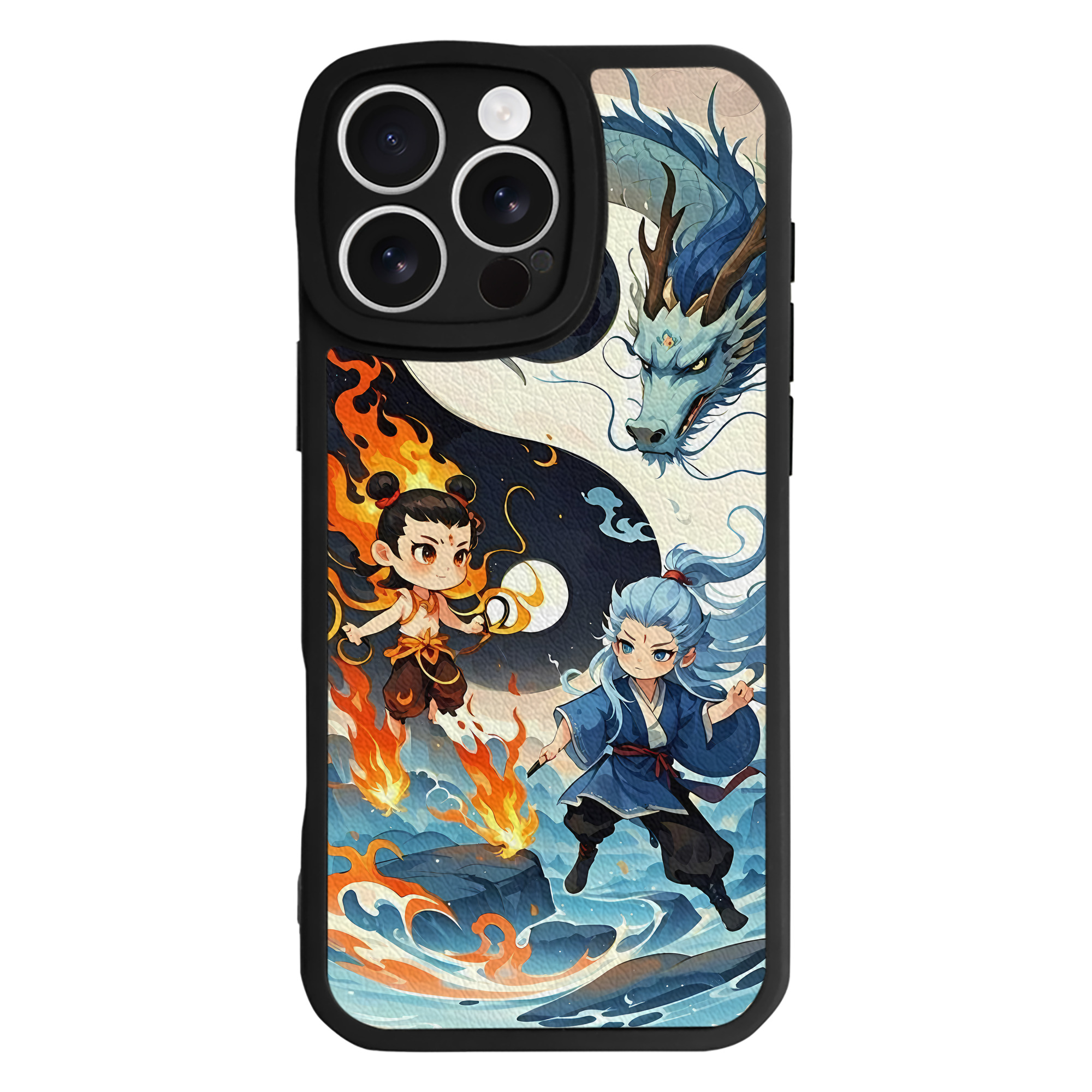 （画像用） Ne Zha 2 ナタ 魔童の大暴れ 【iPhone 16シリーズ対応】シリコンスマホケース（レザー調） 材質：シリコン